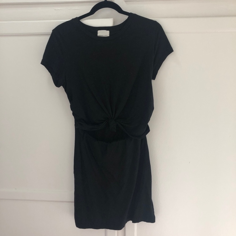 Silence & Noise Tie Front Mini Dress